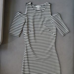 Black and white stripped dress